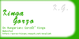 kinga gorzo business card